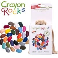 Produktbild: Crayon Rocks - 32 Malsteine im Baumwollbeutel, Soja-Wachsmalkreiden