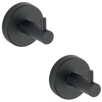 Produktbild: Wandhaken Uno Mod. Bosio Black matt, 2er Set, Edelstahl rostfrei