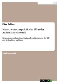 Produktbild: Menschenrechtspolitik der EU in der Au&szlig;enhandelspolitik