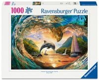 Produktbild: Erwachsenenpuzzle 1000 Teile - Sprung in den Sonnenuntergang
