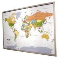 Bild vom Artikel Politsche Weltkarte auf Kork-Pinnwand zum Aufhängen, 55,9 x 1,5 x 88,5 cm vom Autor 