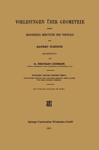 Produktbild: Vorlesungen &uuml;ber Geometrie unter Besonderer Benutzung der Vortr&auml;ge
