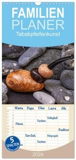 Produktbild: Familienplaner 2026 - Tabakpfeifenkunst mit 5 Spalten (Wandkalender, 21 x 45 cm) CALVENDO