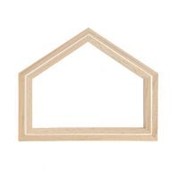 Produktbild: Dekostickrahmen, breites Haus, klein