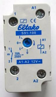 Produktbild: Stromsto&szlig;-Schalter Aufputz Eltako S91-100-12VAC 1 Schlie&szlig;er 12 V/AC 10 A 1 St.