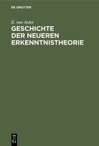 Produktbild: Geschichte der Neueren Erkenntnistheorie