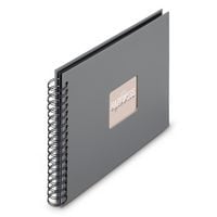 Produktbild: Hama Spiral Album Fine Art steingrau 28x24cm 50 schwarze Seiten