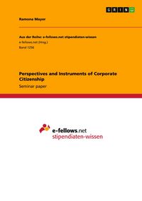 Produktbild: Perspectives and Instruments of Corporate Citizenship