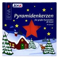 Produktbild: Pyramidenkerze rot 18x105mm 18 St&uuml;ck