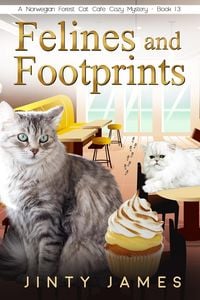 Produktbild: Felines and Footprints (A Norwegian Forest Cat Cafe Cozy Mystery, #13)