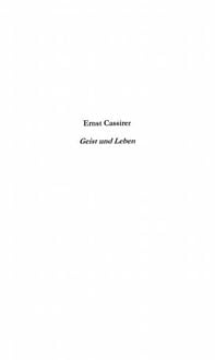 Produktbild: Ernst cassirer geist und leben