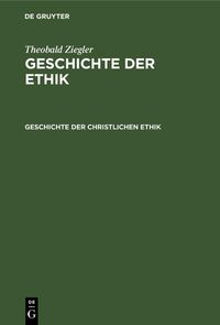 Produktbild: Geschichte der christlichen Ethik
