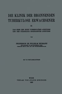 Produktbild: Die Klinik der Beginnenden Tuberkulose Erwachsener