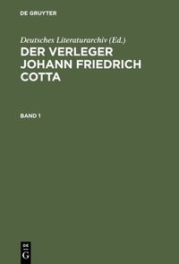 Produktbild: Der Verleger Johann Friedrich Cotta