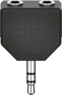 Produktbild: Hama 00205191 Klinke Audio Adapter [2x Klinkenbuchse 3.5 mm - 1x Klinkenstecker 3.5 mm] Schwarz