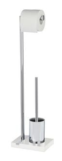 Produktbild: Stand WC-Garnitur Mod. Noble White, mit Chrom-Applikation