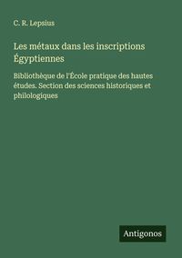 Produktbild: Les m&eacute;taux dans les inscriptions &Eacute;gyptiennes