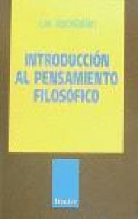 Produktbild: Introducci&oacute;n al pensamiento filos&oacute;fico