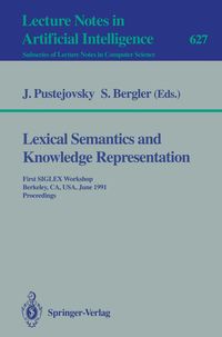 Produktbild: Lexical Semantics and Knowledge Representation
