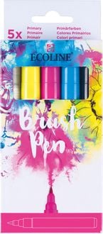 Produktbild: TALENS ECOLINE&reg; Brush Pen, 4 Farben, 1 Blender Primary Kartonetui