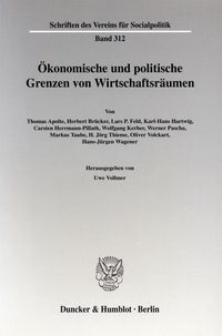 Produktbild: &Ouml;konomische und politische Grenzen von Wirtschaftsr&auml;umen.