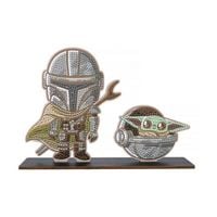 Produktbild: Crystal Art BUDDY XL Mandalorian & Grogu Duo