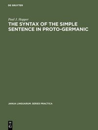 Produktbild: The Syntax of the Simple Sentence in Proto-Germanic