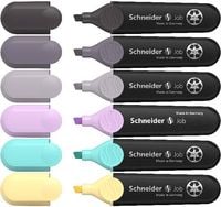 Produktbild: Schneider Textmarker Job Pastell grau, Karton-Etui, 6er Set