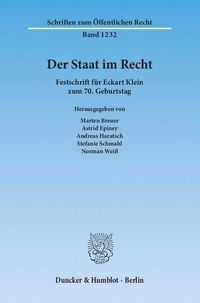 Produktbild: Der Staat im Recht.