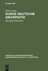 Produktbild: Kurze deutsche Grammatik