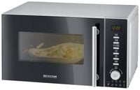 Produktbild: Severin MW 7773 Mikrowelle Schwarz/Silber 800W Hei&szlig;luft-Funktion, Grillfunktion