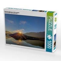 Produktbild: CALVENDO Puzzle Sonnenaufgang am Sylvenstein 1000 Teile Puzzle quer | 1000 Teile Lege-Gr&ouml;&szlig;e 64 &times; 48 cm Foto-Puzzle f&uuml;r gl&uuml;ckliche Stunden