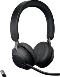 Produktbild: Jabra Evolve2 65 UC On Ear Headset Bluetooth&reg; Stereo Schwarz Lautst&auml;rkeregelung, Batterieladeanzeige, Mikrofon-Stummschaltung Telefon