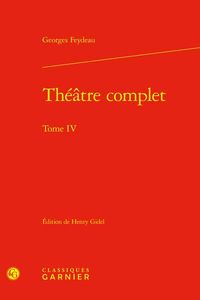 Produktbild: Theatre Complet Tome 4