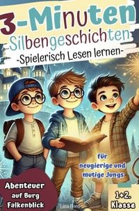 Produktbild: Spielerisch Lesen lernen I 3-Minuten Silbengeschichten f&uuml;r neugierige und mutige Jungs. Abenteuer auf Burg Falkenblick.