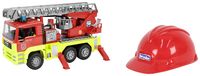 Produktbild: MAN TGA Feuerwehr m. Drehleiter + L&S Modul+Feuwerwehr Spielhelm
