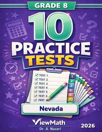 Produktbild: 10 Nevada SBAC Grade 8 Math Practice Tests
