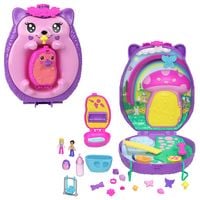 Produktbild: Polly Pocket Mama & Baby Igel Handtaschen-Spielset mit 2 Puppen & 16 Accessoires inklusive Haustieren