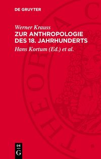 Produktbild: Zur Anthropologie des 18. Jahrhunderts