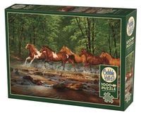 Produktbild: COBBLE HILL PUZZLES - Wildpferde im Fluss 1000 Teile