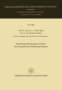 Produktbild: Kopplungserscheinungen zwischen ferromagnetischen Elementarprozessen