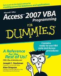 Produktbild: Access 2007 VBA Programming for Dummies