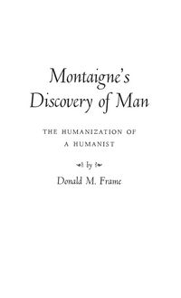 Produktbild: Montaigne's Discovery of Man