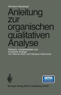 Bild vom Artikel Anleitung zur organischen qualitativen Analyse vom Autor Hermann Staudinger