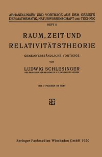 Produktbild: Raum, Zeit und Relativit&auml;tstheorie