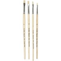 Produktbild: Creativ Company Nature Line Pinsel, Nr. 00+1+2+4, L 18,5-19 cm, B 5-7 mm, Flach, 4 Stk