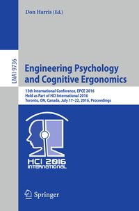 Produktbild: Engineering Psychology and Cognitive Ergonomics