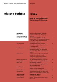 Produktbild: Kritische Berichte : Zeitschrift f&uuml;r Kunst- und Kulturwissenschaften / Jahrgang 52, Heft 1.2024