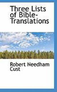 Produktbild: Three Lists of Bible-Translations
