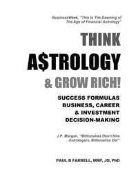 Produktbild: Think A$trology & Grow Rich: Success Formulas for Business, Careers & Investment Decision-Making